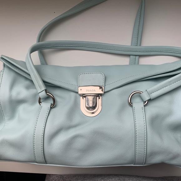 Prada Baby Blue Leather Handbag - Picture 1 of 8